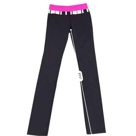 Lululemon Low Rise Black Astro Leggings Size 4 - Picture 3 of 11